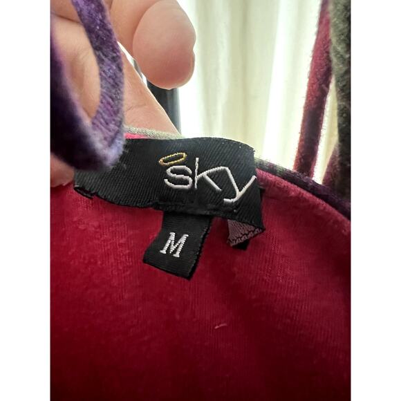 Sky Multi Color Halter Tie Long Maxi Dress Medium - Picture 3 of 5